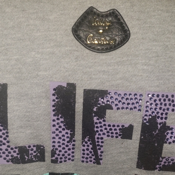 JUICY COUTURE CLOTH TOTE BAG. THAT STATES "LIFE IS A BEACH" EUC. - Picture 7 of 7